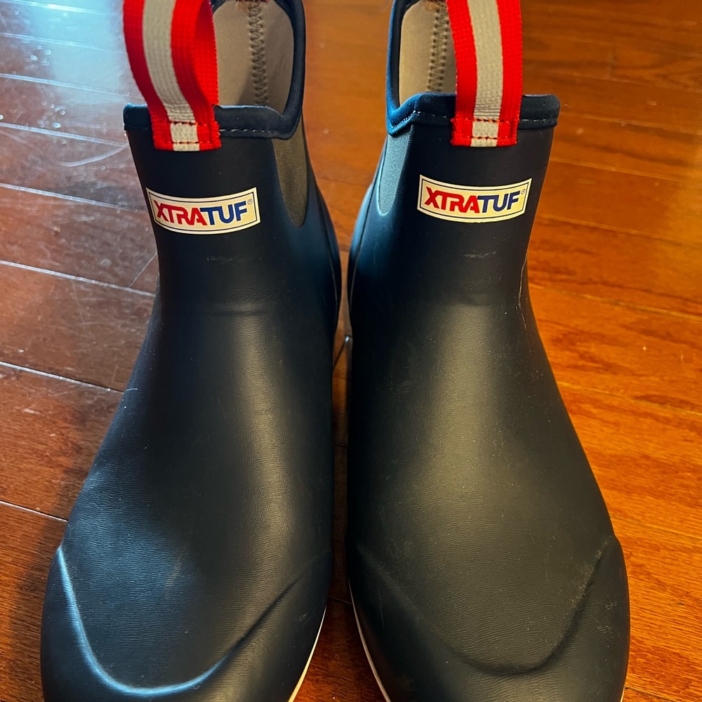 XTRATUF Men's 6” ankle deck boot navy blue EUC mens size 11